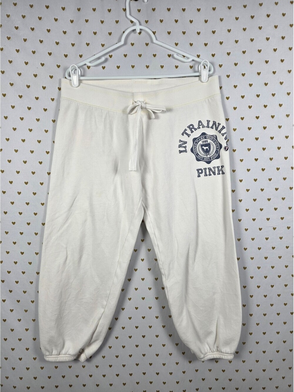 Victorias Secret PINK Vintage University Sweats Joggers Sweatpants Y2k LARGE